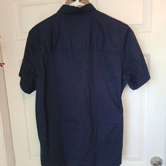Livergy Men's Short Sleeve Work Shirt, Size: Large Color: Navy Blue - Picture 8 of 9